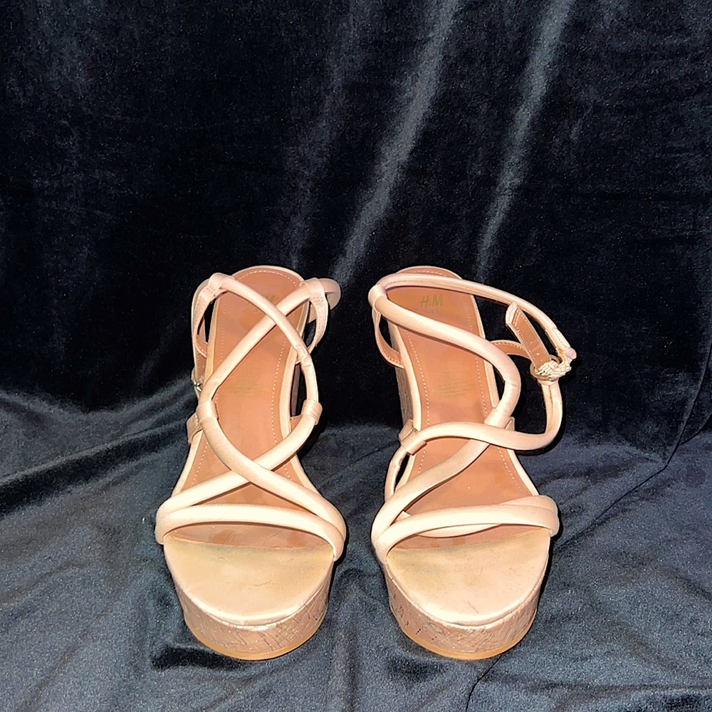 Tan Wedge Shoes - Good Condition